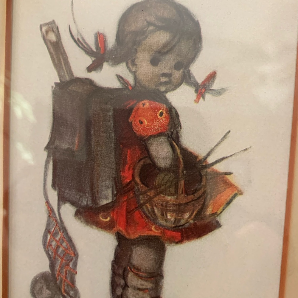 Vintage Trio of Hummel Framed Art Prints Under Glass - Picture 4 of 14